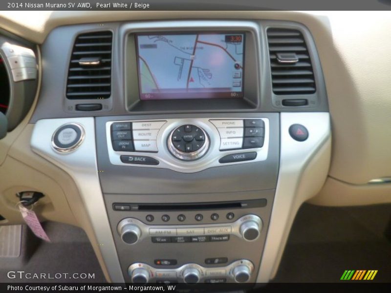 Pearl White / Beige 2014 Nissan Murano SV AWD