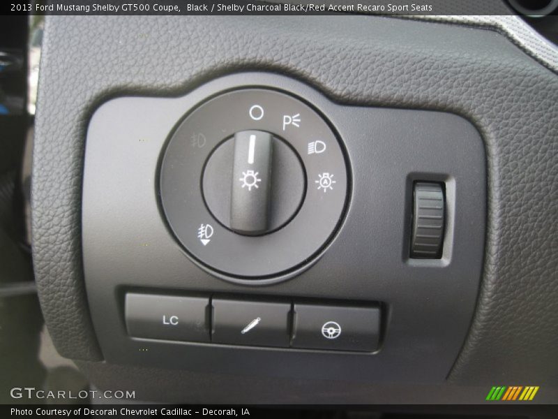 Black / Shelby Charcoal Black/Red Accent Recaro Sport Seats 2013 Ford Mustang Shelby GT500 Coupe