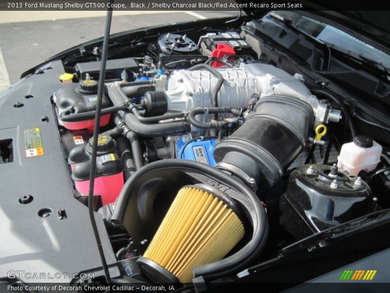 Black / Shelby Charcoal Black/Red Accent Recaro Sport Seats 2013 Ford Mustang Shelby GT500 Coupe