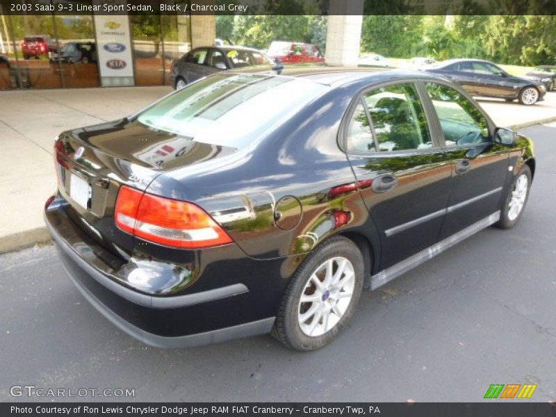 Black / Charcoal Grey 2003 Saab 9-3 Linear Sport Sedan