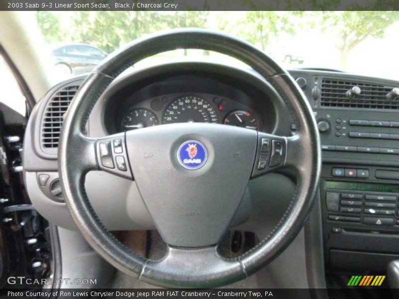 Black / Charcoal Grey 2003 Saab 9-3 Linear Sport Sedan