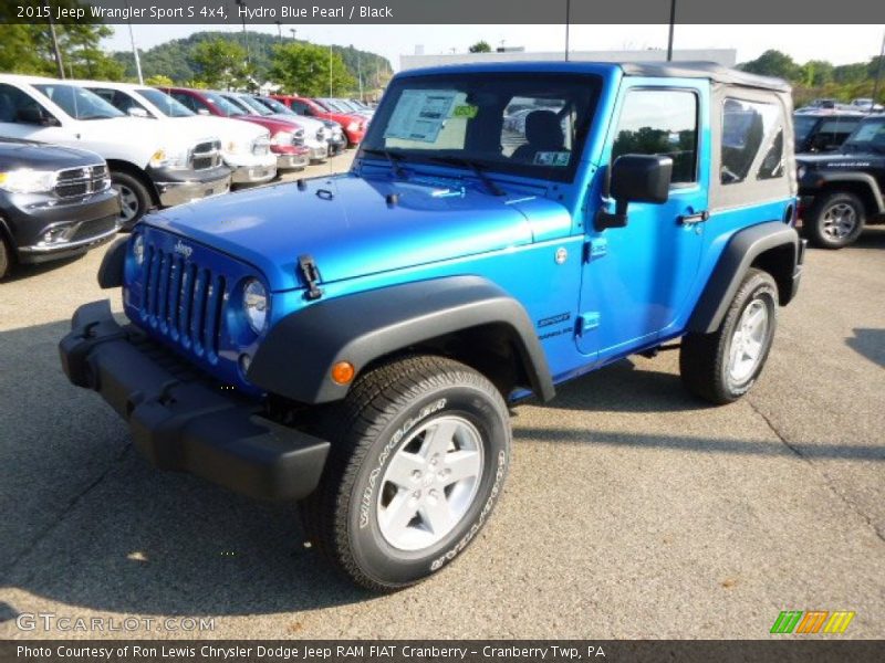 Hydro Blue Pearl / Black 2015 Jeep Wrangler Sport S 4x4