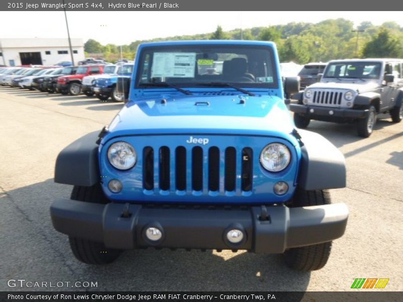 Hydro Blue Pearl / Black 2015 Jeep Wrangler Sport S 4x4