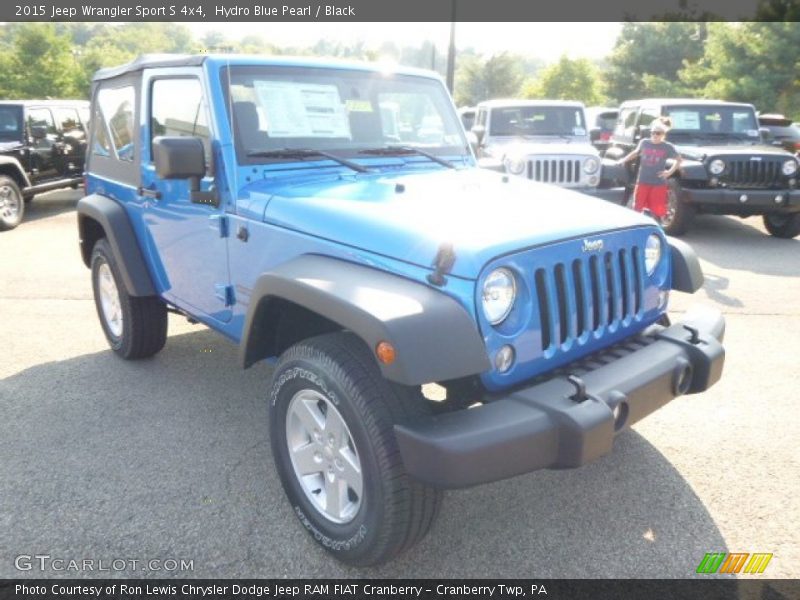 Hydro Blue Pearl / Black 2015 Jeep Wrangler Sport S 4x4
