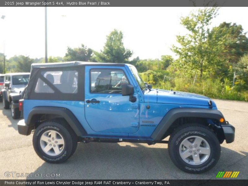 Hydro Blue Pearl / Black 2015 Jeep Wrangler Sport S 4x4