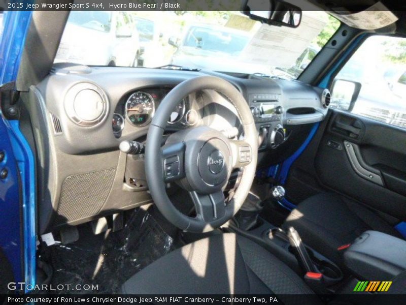 Hydro Blue Pearl / Black 2015 Jeep Wrangler Sport S 4x4