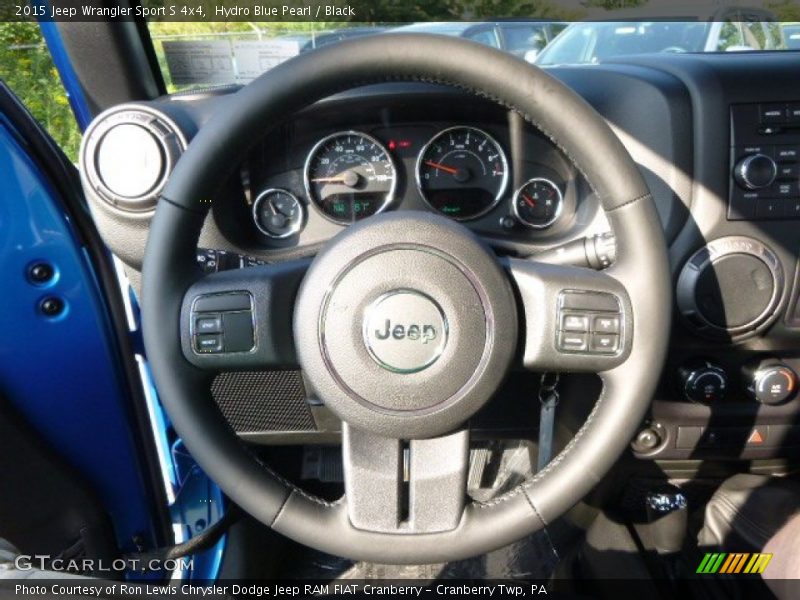 Hydro Blue Pearl / Black 2015 Jeep Wrangler Sport S 4x4