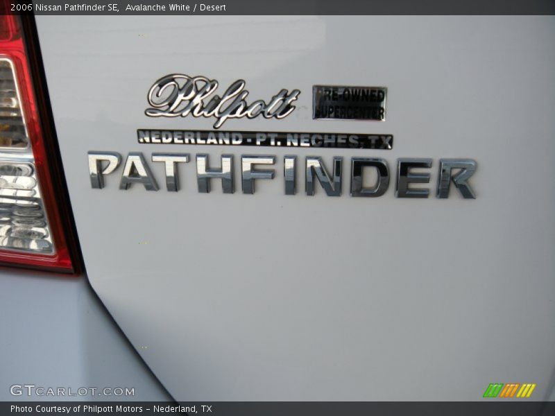 Avalanche White / Desert 2006 Nissan Pathfinder SE