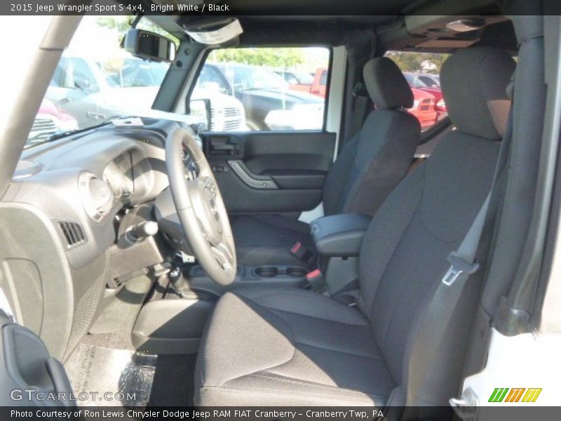 Bright White / Black 2015 Jeep Wrangler Sport S 4x4