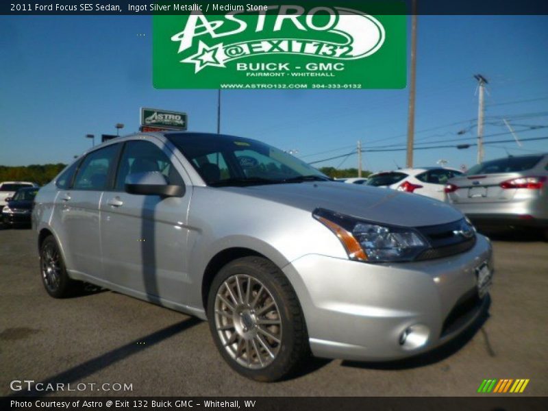 Ingot Silver Metallic / Medium Stone 2011 Ford Focus SES Sedan