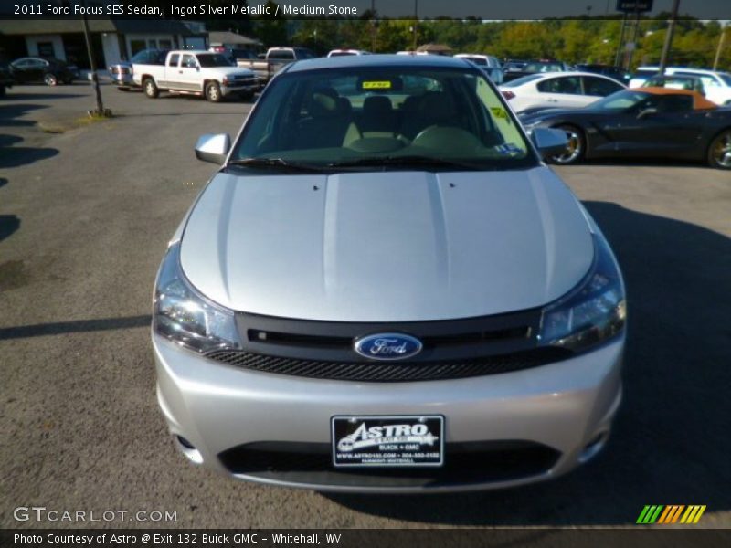 Ingot Silver Metallic / Medium Stone 2011 Ford Focus SES Sedan