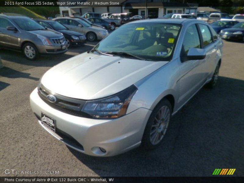Ingot Silver Metallic / Medium Stone 2011 Ford Focus SES Sedan