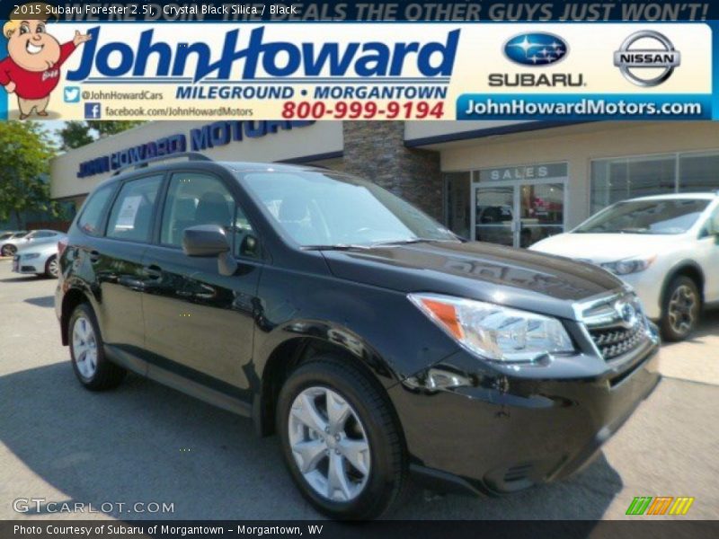 Crystal Black Silica / Black 2015 Subaru Forester 2.5i