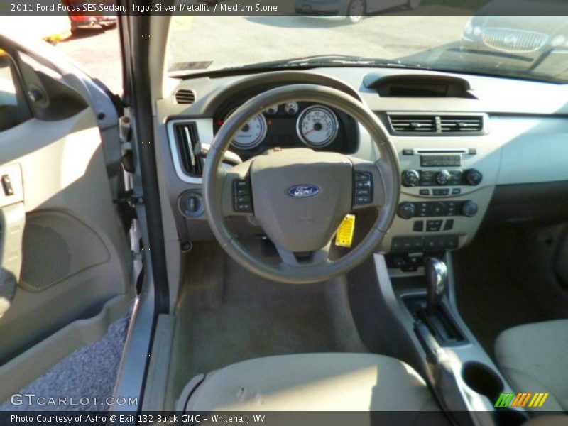 Ingot Silver Metallic / Medium Stone 2011 Ford Focus SES Sedan