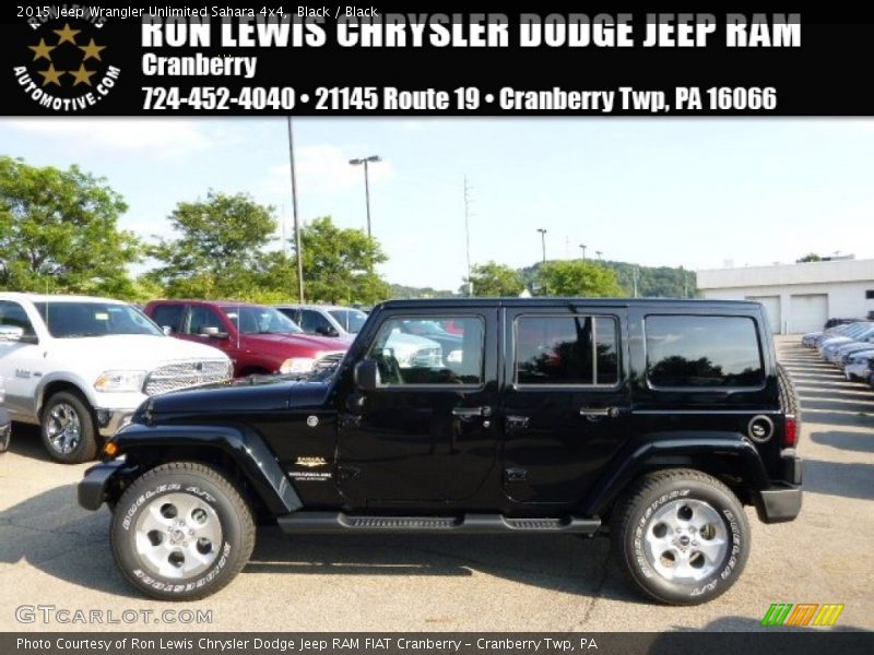 Black / Black 2015 Jeep Wrangler Unlimited Sahara 4x4