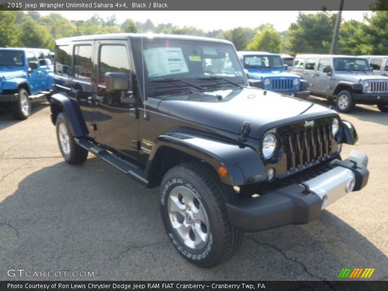 Black / Black 2015 Jeep Wrangler Unlimited Sahara 4x4