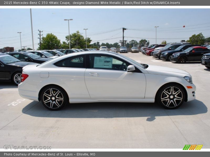 designo Diamond White Metallic / Black/Red Stitch w/DINAMICA Inserts 2015 Mercedes-Benz C 350 4Matic Coupe