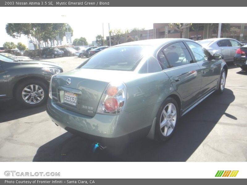 Mystic Emerald Green / Blond 2003 Nissan Altima 3.5 SE