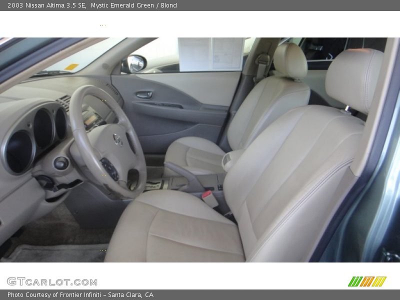 Mystic Emerald Green / Blond 2003 Nissan Altima 3.5 SE