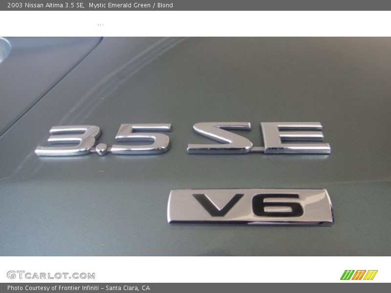 Mystic Emerald Green / Blond 2003 Nissan Altima 3.5 SE