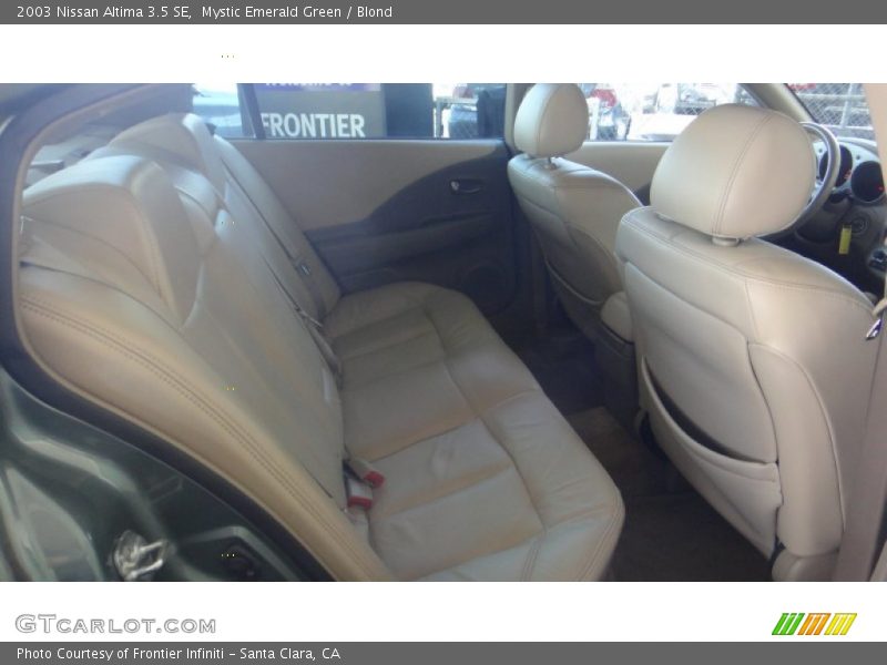 Mystic Emerald Green / Blond 2003 Nissan Altima 3.5 SE