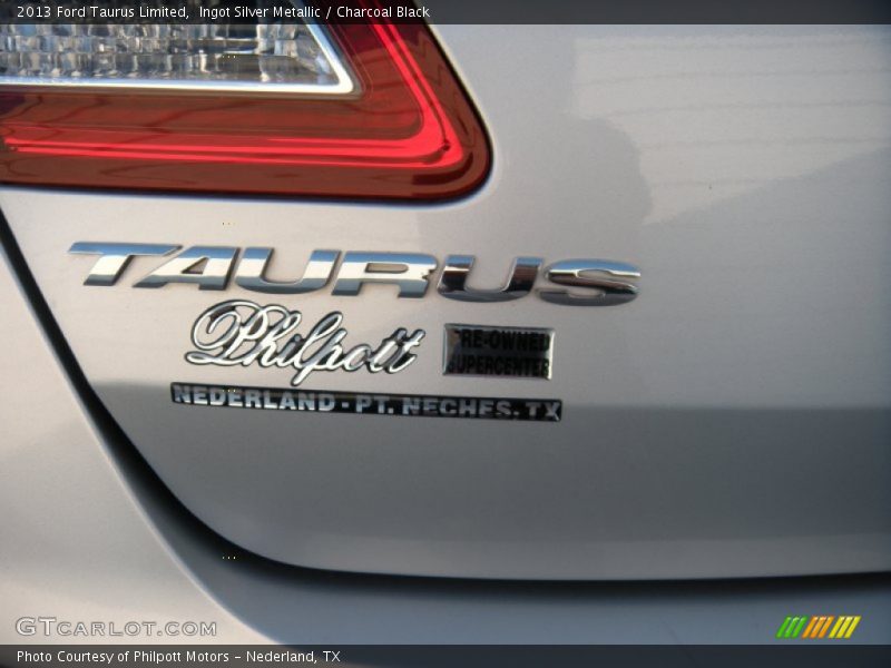 Ingot Silver Metallic / Charcoal Black 2013 Ford Taurus Limited