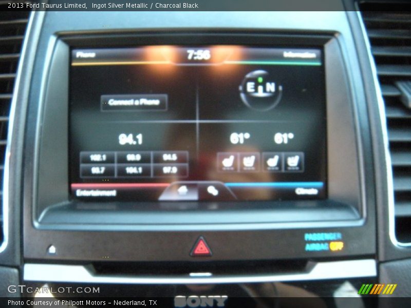 Ingot Silver Metallic / Charcoal Black 2013 Ford Taurus Limited