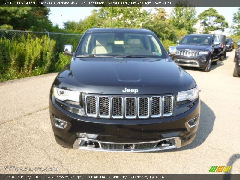 Brilliant Black Crystal Pearl / Brown/Light Frost Beige 2015 Jeep Grand Cherokee Overland 4x4