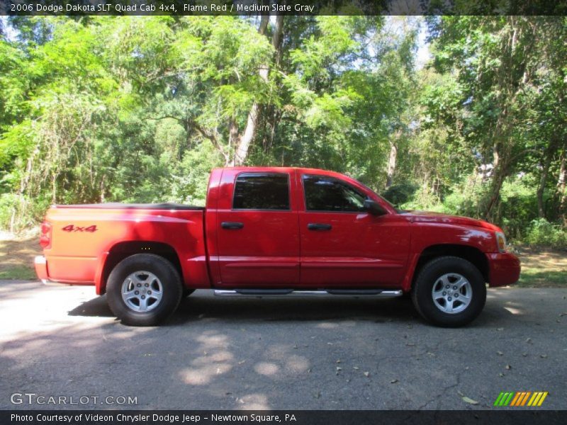Flame Red / Medium Slate Gray 2006 Dodge Dakota SLT Quad Cab 4x4
