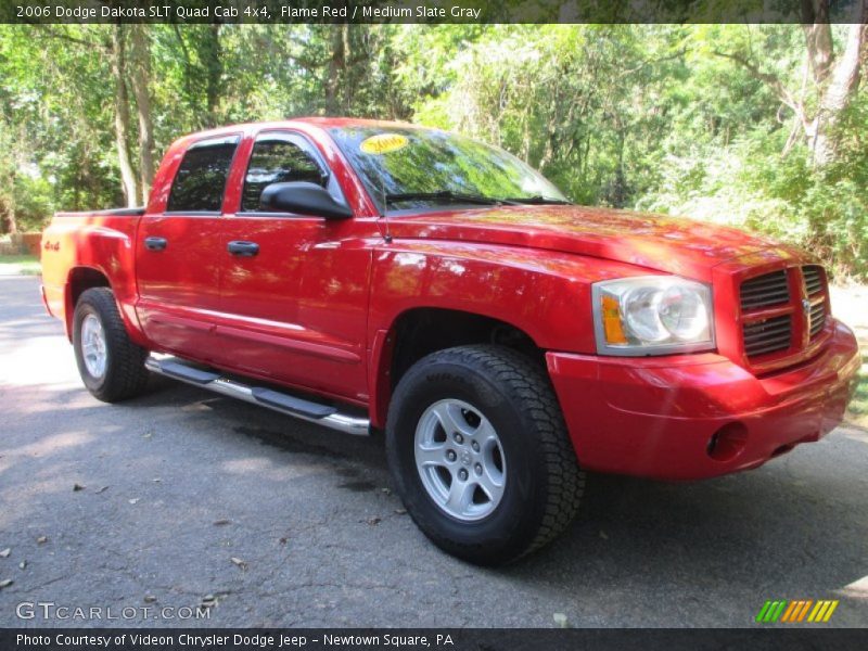 Flame Red / Medium Slate Gray 2006 Dodge Dakota SLT Quad Cab 4x4