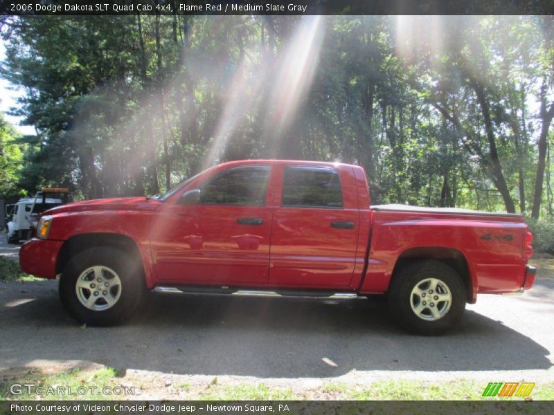 Flame Red / Medium Slate Gray 2006 Dodge Dakota SLT Quad Cab 4x4