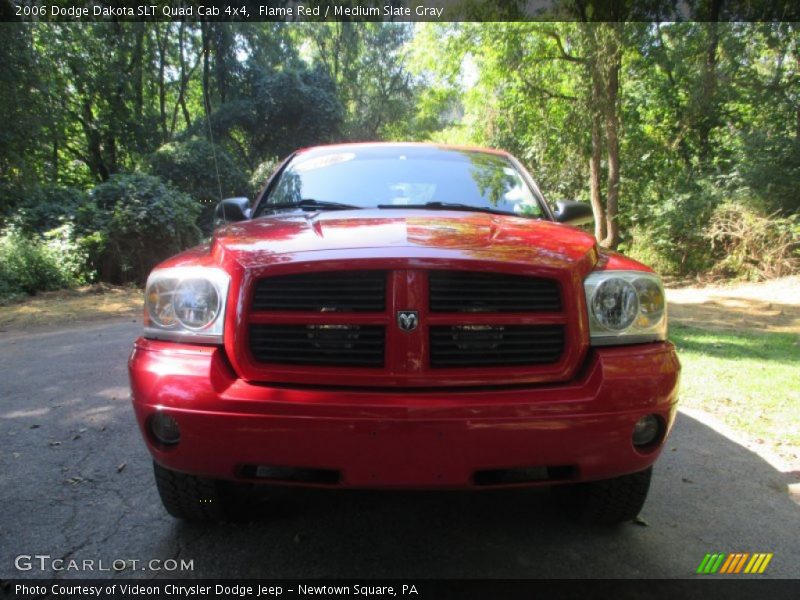 Flame Red / Medium Slate Gray 2006 Dodge Dakota SLT Quad Cab 4x4