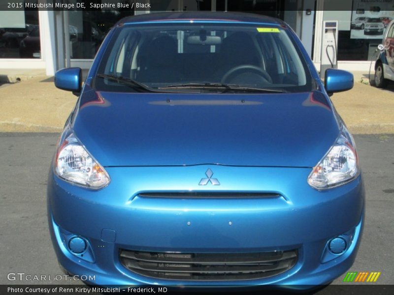 Sapphire Blue / Black 2015 Mitsubishi Mirage DE