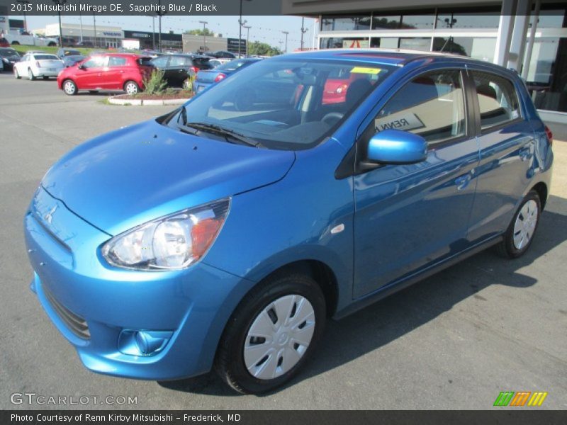 Sapphire Blue / Black 2015 Mitsubishi Mirage DE