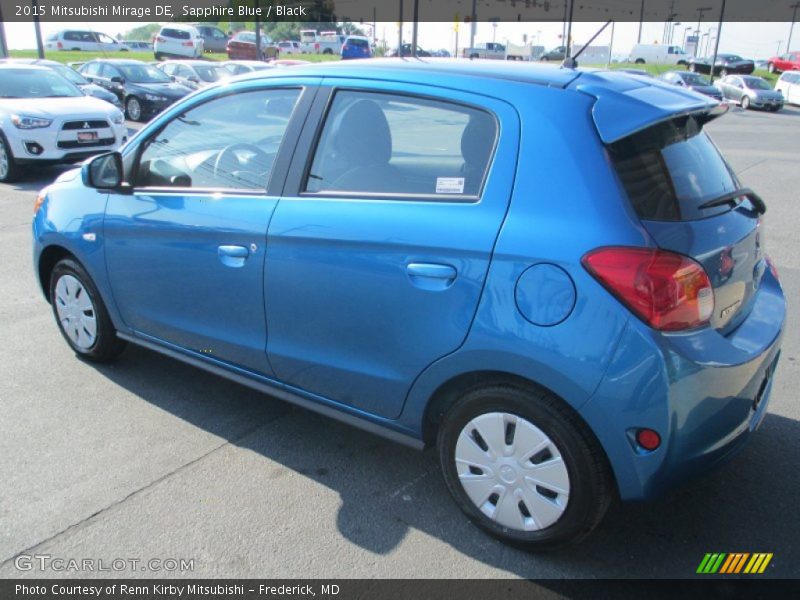 Sapphire Blue / Black 2015 Mitsubishi Mirage DE