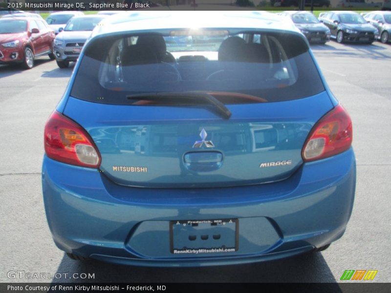 Sapphire Blue / Black 2015 Mitsubishi Mirage DE