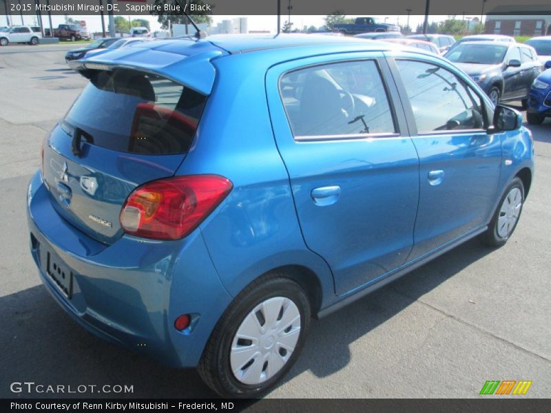 Sapphire Blue / Black 2015 Mitsubishi Mirage DE