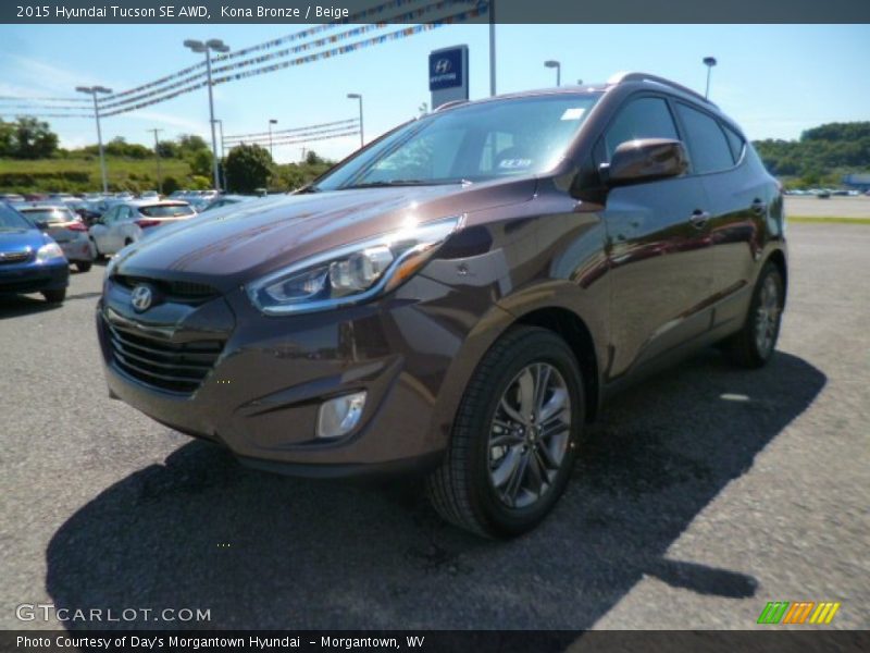 Kona Bronze / Beige 2015 Hyundai Tucson SE AWD