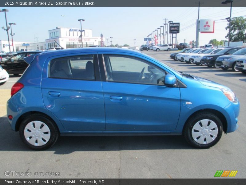 Sapphire Blue / Black 2015 Mitsubishi Mirage DE