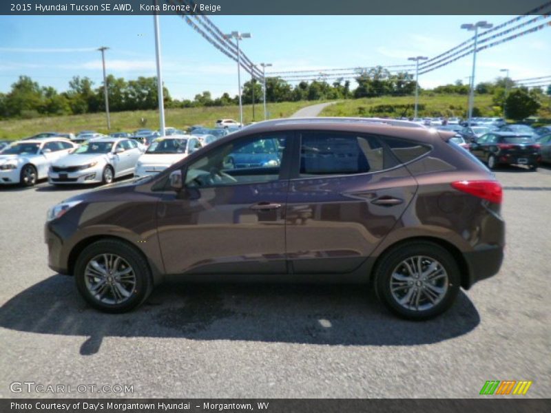 Kona Bronze / Beige 2015 Hyundai Tucson SE AWD