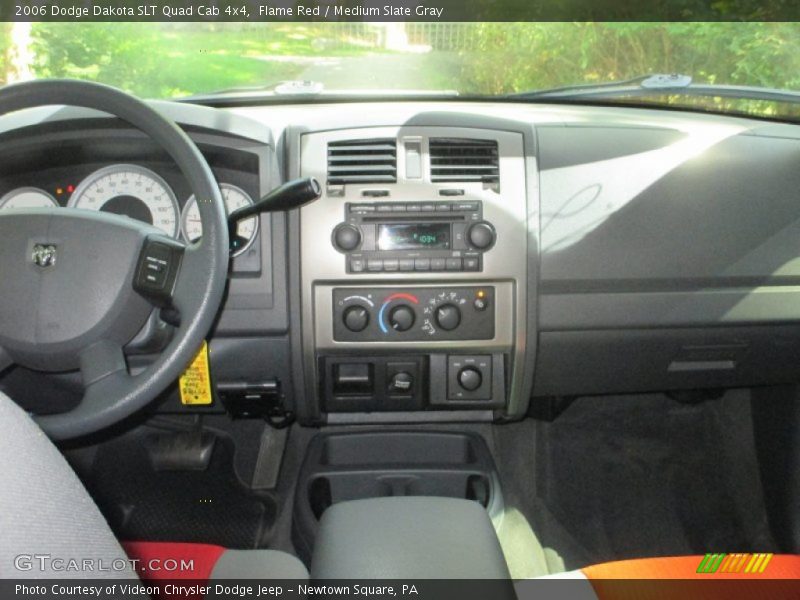 Flame Red / Medium Slate Gray 2006 Dodge Dakota SLT Quad Cab 4x4