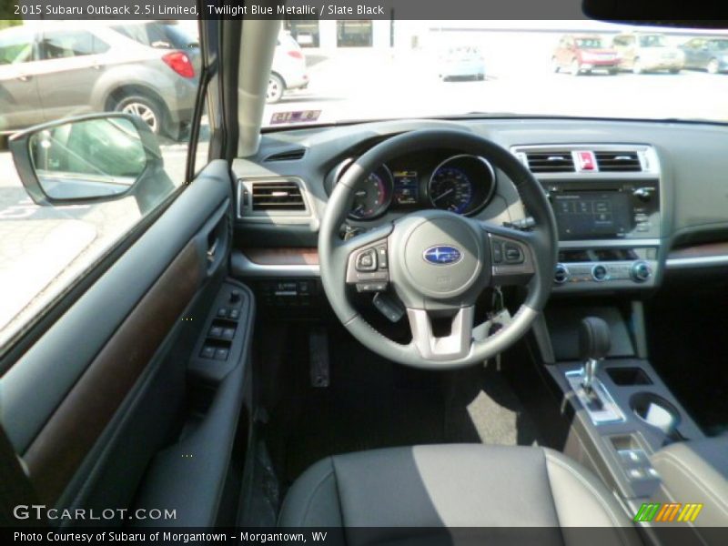 Twilight Blue Metallic / Slate Black 2015 Subaru Outback 2.5i Limited