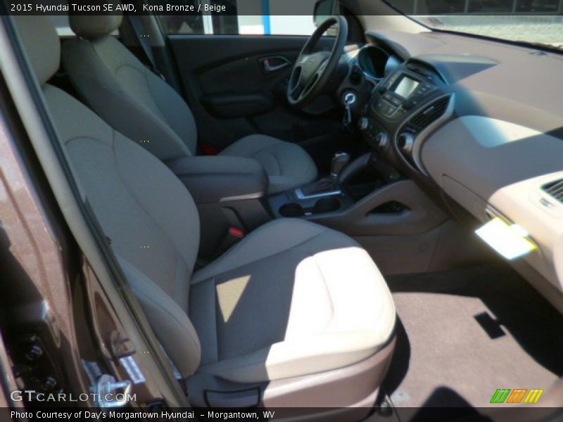 Kona Bronze / Beige 2015 Hyundai Tucson SE AWD