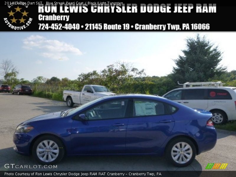 Blue Streak Pearl Coat / Black/Light Tungsten 2014 Dodge Dart SXT