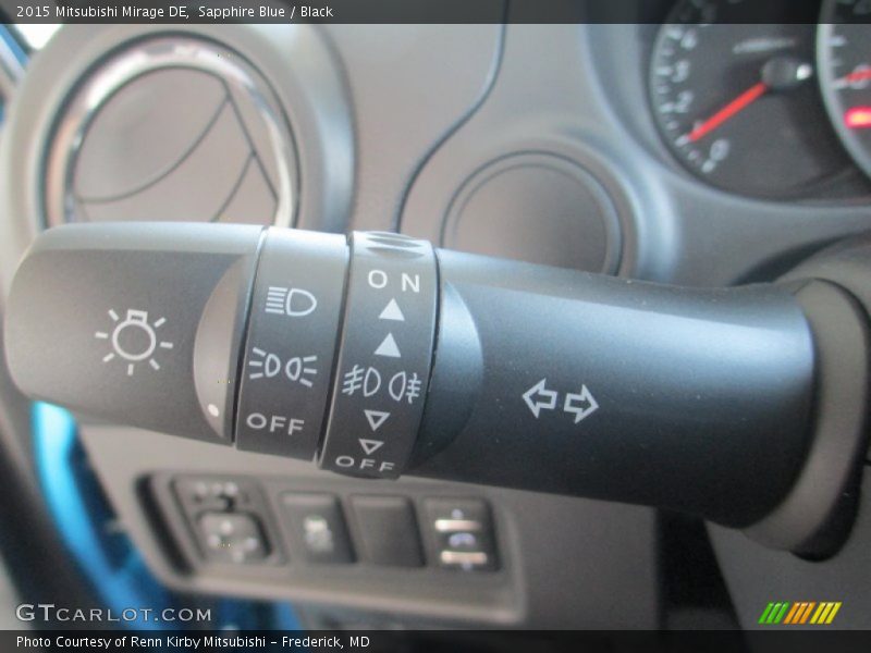 Sapphire Blue / Black 2015 Mitsubishi Mirage DE