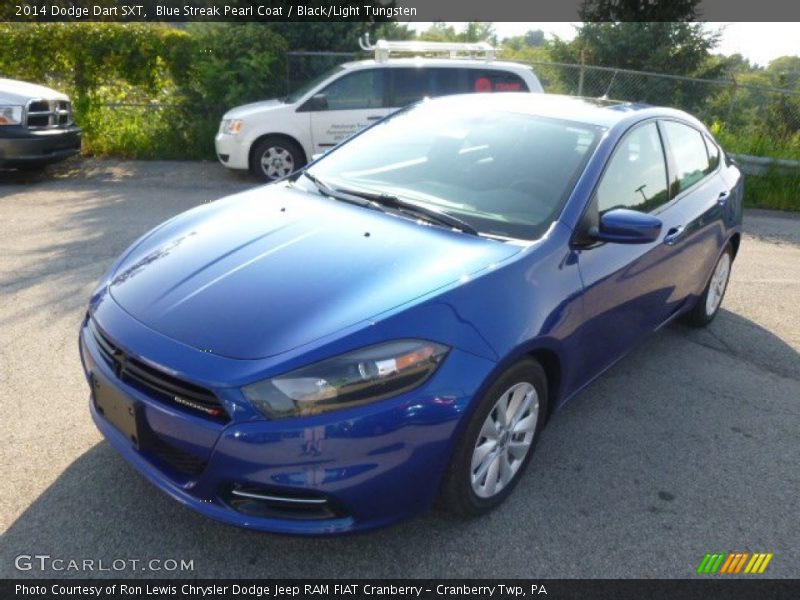 Blue Streak Pearl Coat / Black/Light Tungsten 2014 Dodge Dart SXT