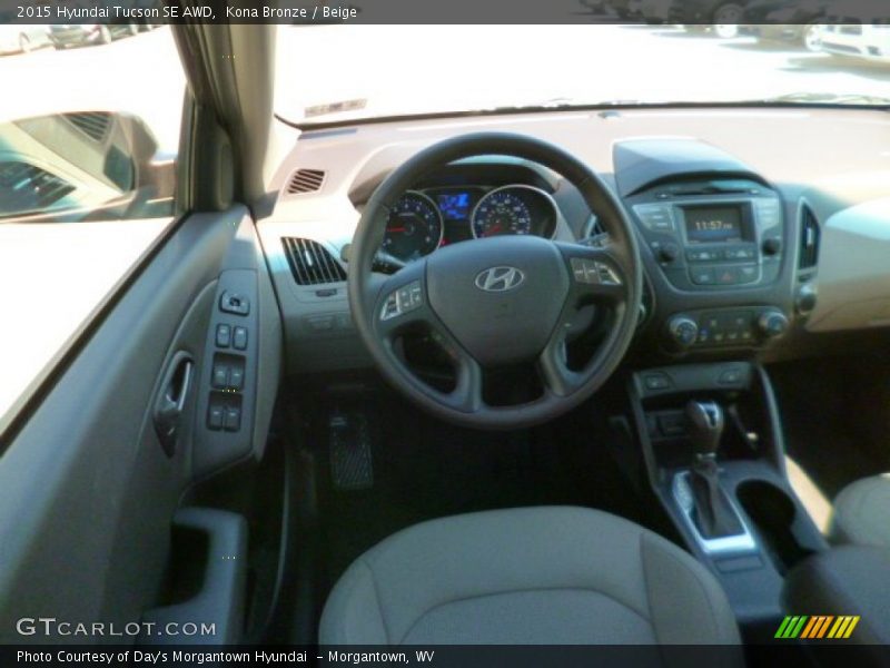Kona Bronze / Beige 2015 Hyundai Tucson SE AWD