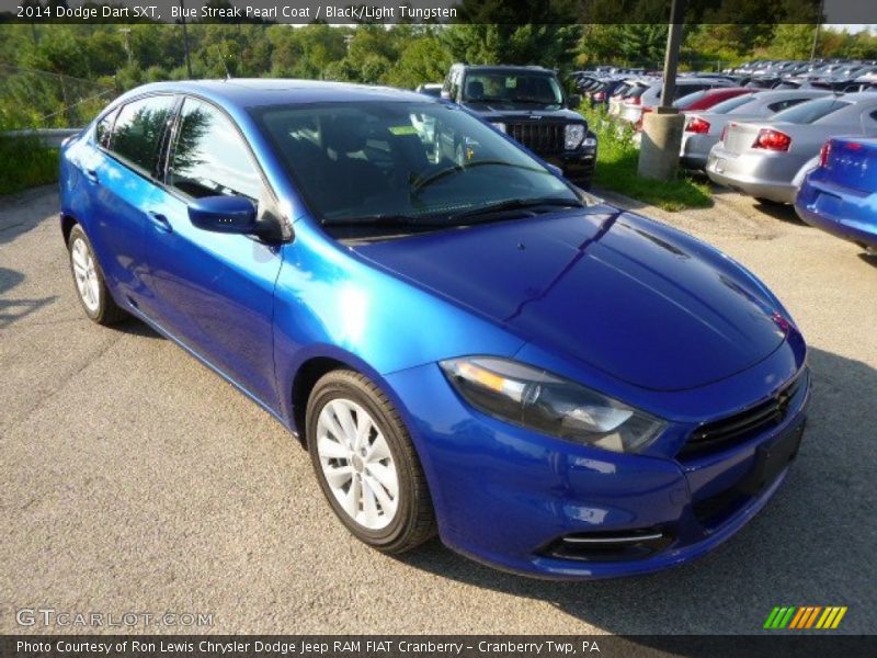 Blue Streak Pearl Coat / Black/Light Tungsten 2014 Dodge Dart SXT