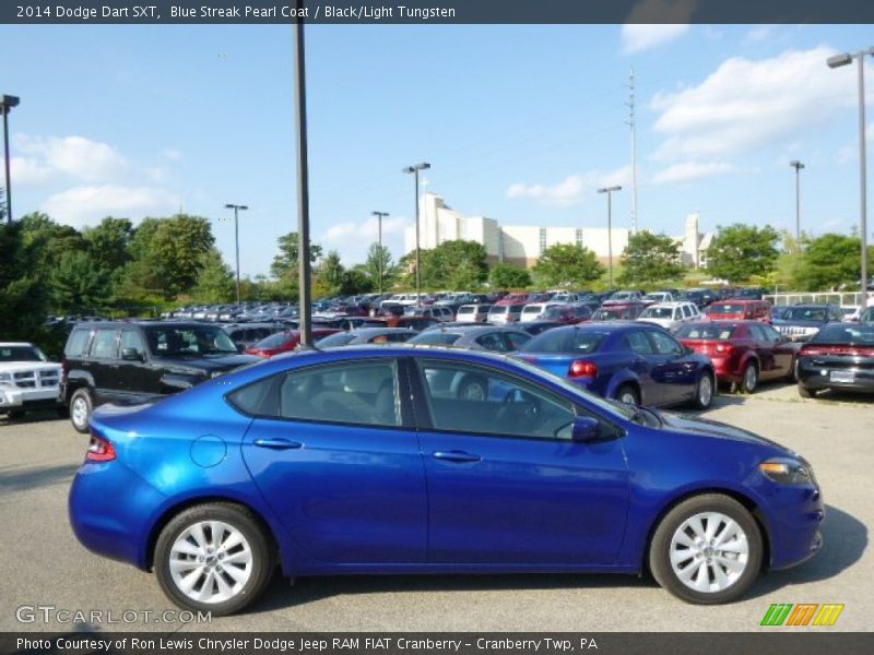 Blue Streak Pearl Coat / Black/Light Tungsten 2014 Dodge Dart SXT