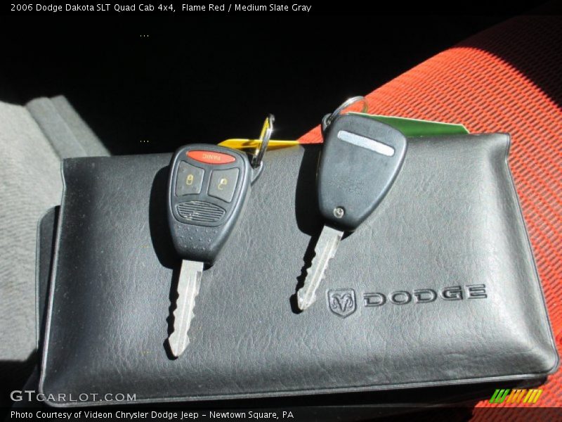 Flame Red / Medium Slate Gray 2006 Dodge Dakota SLT Quad Cab 4x4